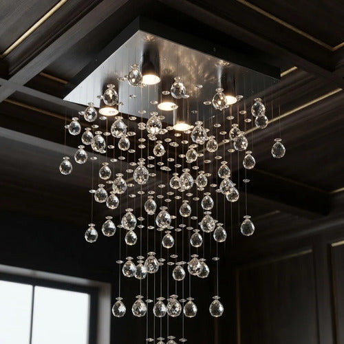 Lustre Cristal Pirâmide Slim
