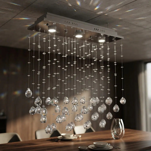 Lustre De Cristal Retangular