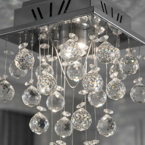 Lustre Quadrado Cristal bola