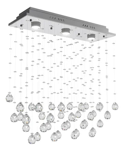 Lustre De Cristal Retangular