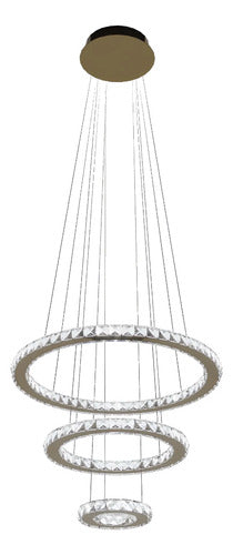 Lustre Aliança Redondo 3 Anéis Dourado