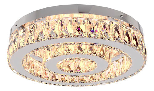 Lustre Aliança Redondo 40cm Led Plafon Design Sofisticado 127/220v Alumínio