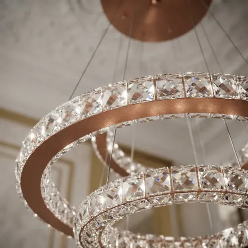 Lustre Aliança Redondo 3 Anéis Slim Gold Rose