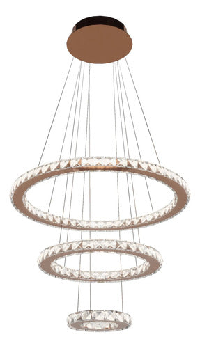 Lustre Aliança Redondo 3 Anéis Slim Gold Rose