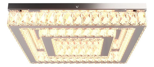 Lustre Aliança Quadrado 2 Anéis 40/20 Cm Led Alto Padrão 127/220v Alumínio
