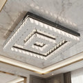 Lustre Aliança Quadrado 2 Anéis Slim Cromado