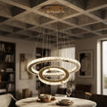Lustre Aliança Redondo 2 Anéis Slim Dourado Led 2m Alt 127/220v Dourado