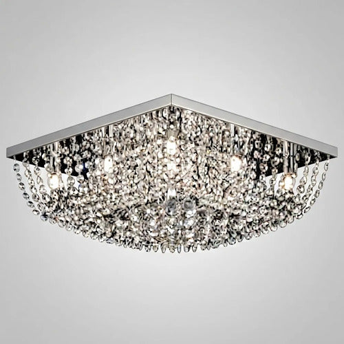 Lustre Cristal Quadrado Água Viva
