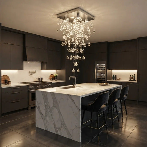Lustre Cristal Pirâmide Slim