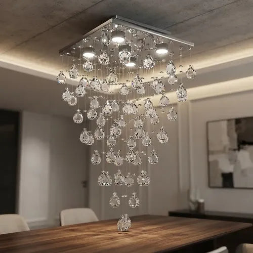 Lustre Cristal Pião Pirâmide