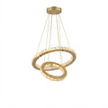 Lustre Aliança Redondo 2 Anéis Slim Dourado