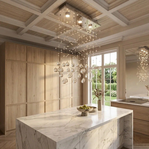 Lustre De Cristal Retangular