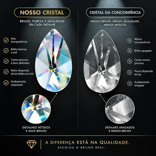 Lustre Aliança Quadrado 2 Anéis Slim Cromado