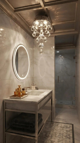 Lustre De Cristal Lilac Redondo