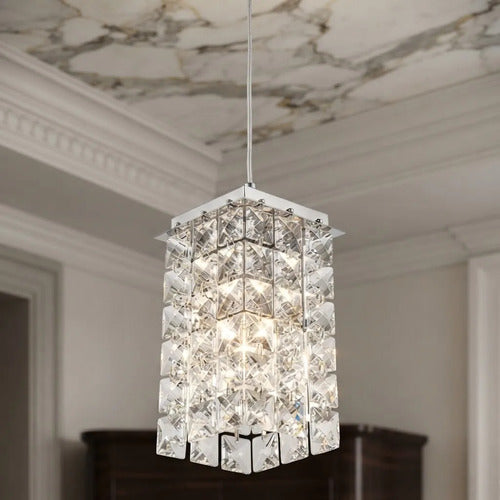 Pendente Cristal Quadrado Espelhado