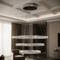 Lustre Cristal Aliança Redondo 3 Anéis Slim Espelhado