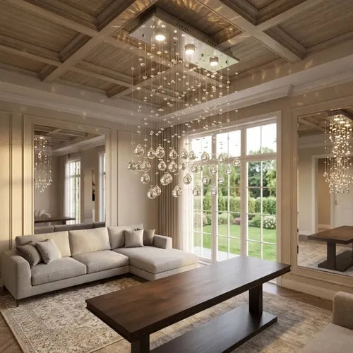 Lustre De Cristal Retangular