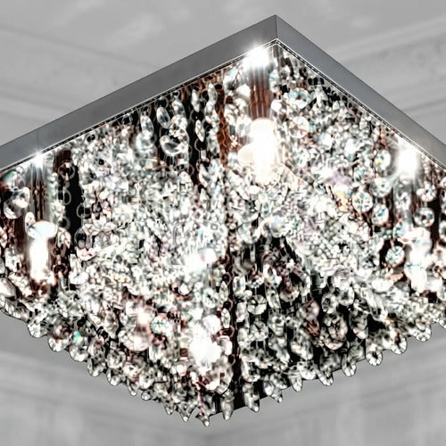 Lustre de Cristal Quadrado Pudim